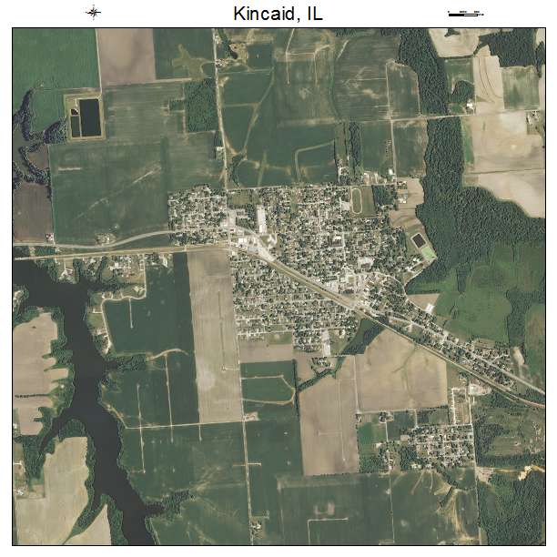 Kincaid, IL air photo map