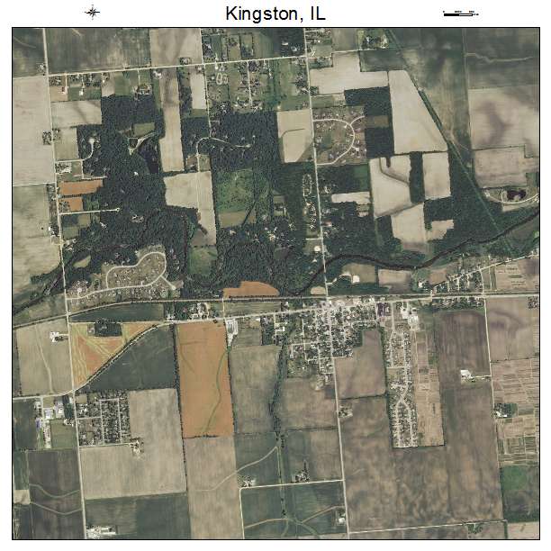 Kingston, IL air photo map