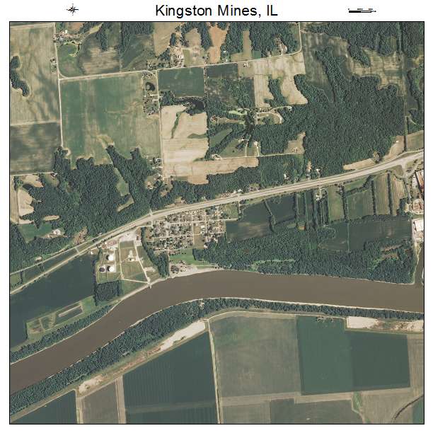 Kingston Mines, IL air photo map