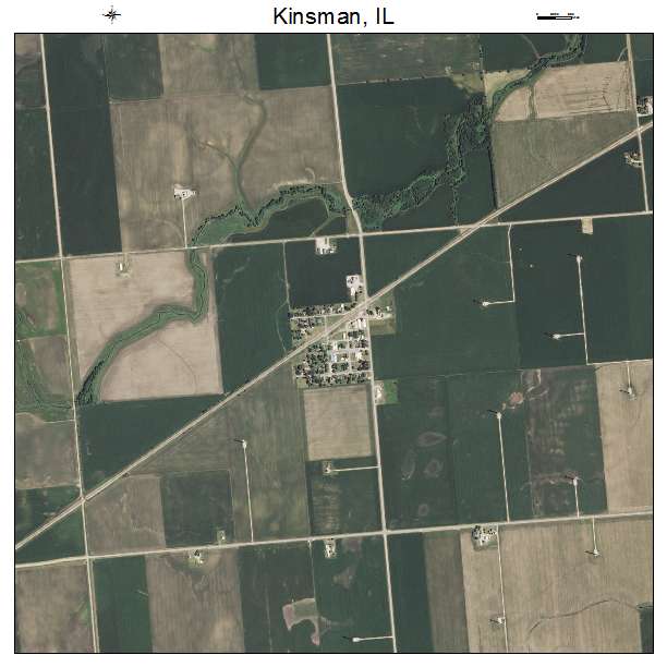 Kinsman, IL air photo map