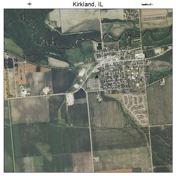 Kirkland, IL air photo map
