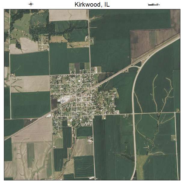 Kirkwood, IL air photo map