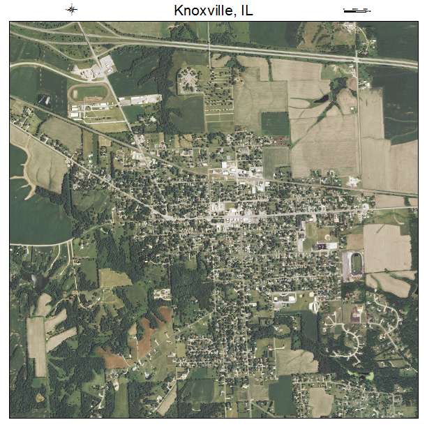 Knoxville, IL air photo map