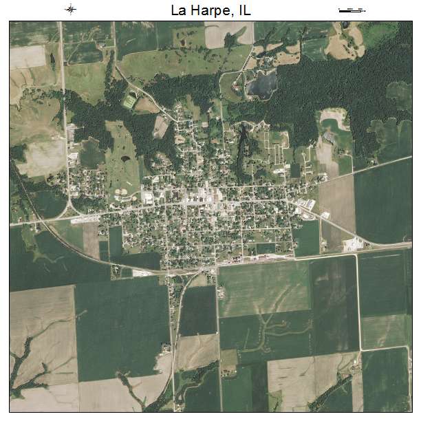 La Harpe, IL air photo map