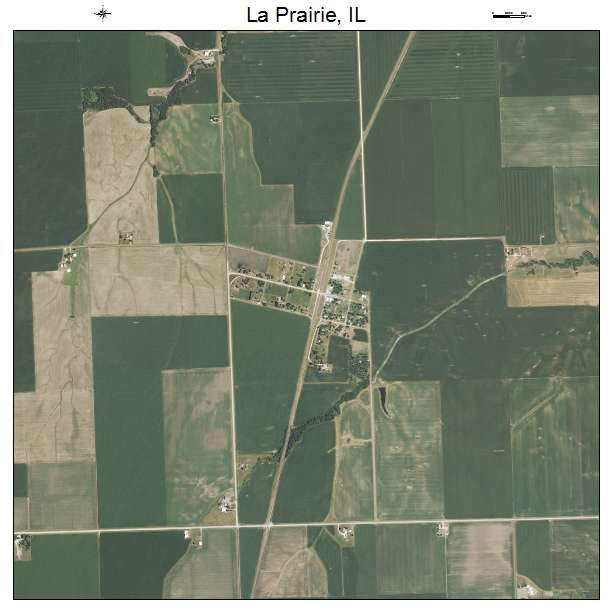La Prairie, IL air photo map