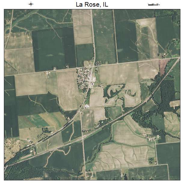 La Rose, IL air photo map