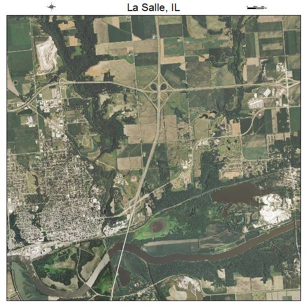 La Salle, IL air photo map