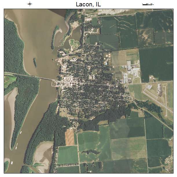 Lacon, IL air photo map