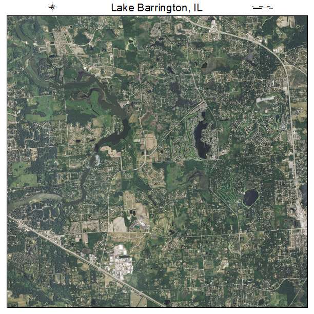 Lake Barrington, IL air photo map
