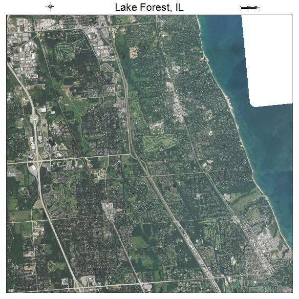 Lake Forest, IL air photo map