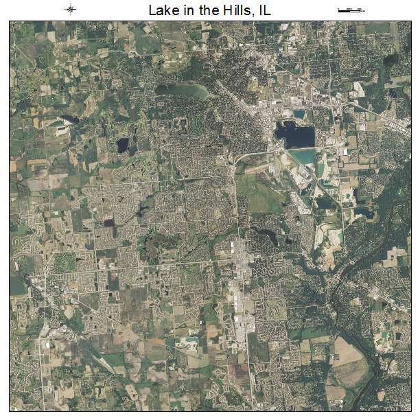 Lake in the Hills, IL air photo map