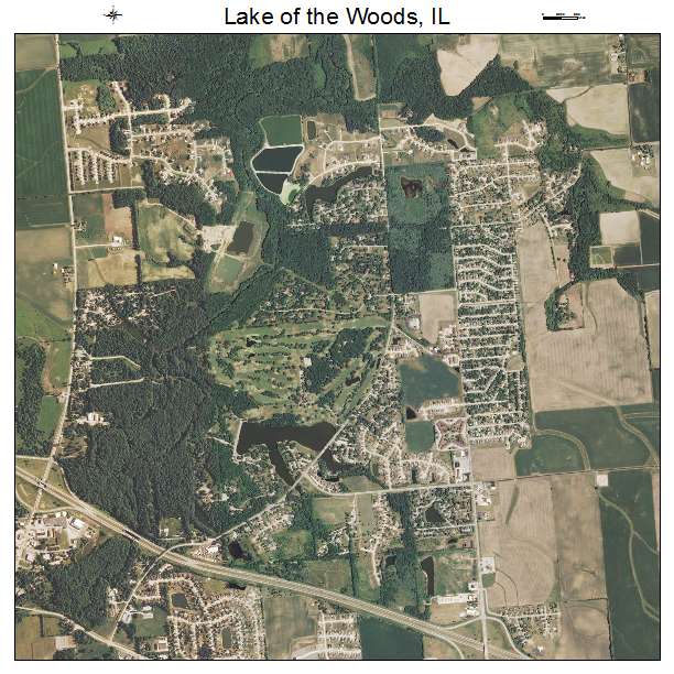 Lake of the Woods, IL air photo map
