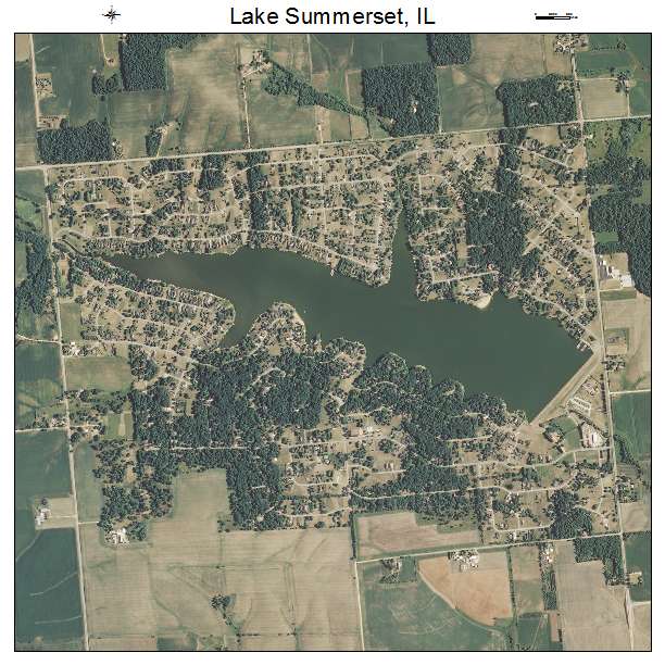 Lake Summerset, IL air photo map