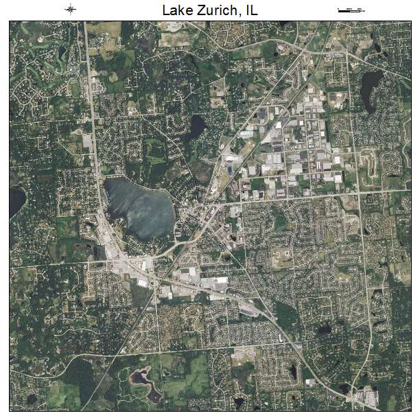 Lake Zurich, IL air photo map