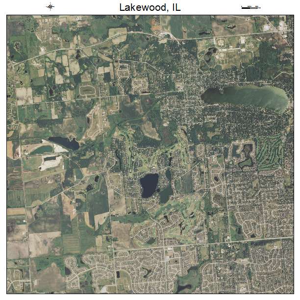 Lakewood, IL air photo map