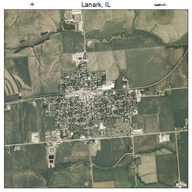 Lanark, IL air photo map