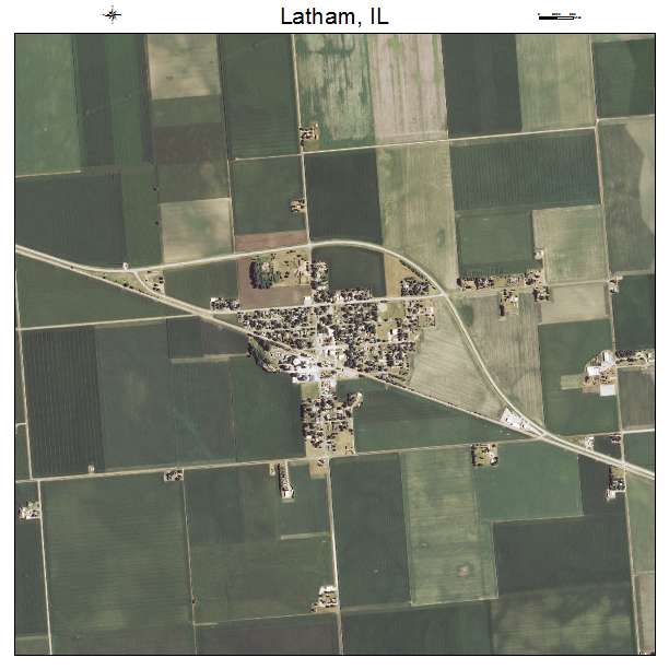 Latham, IL air photo map
