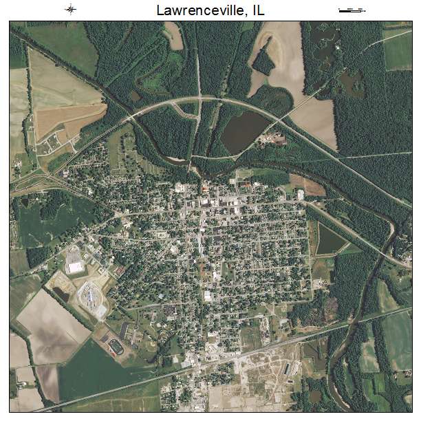 Lawrenceville, IL air photo map