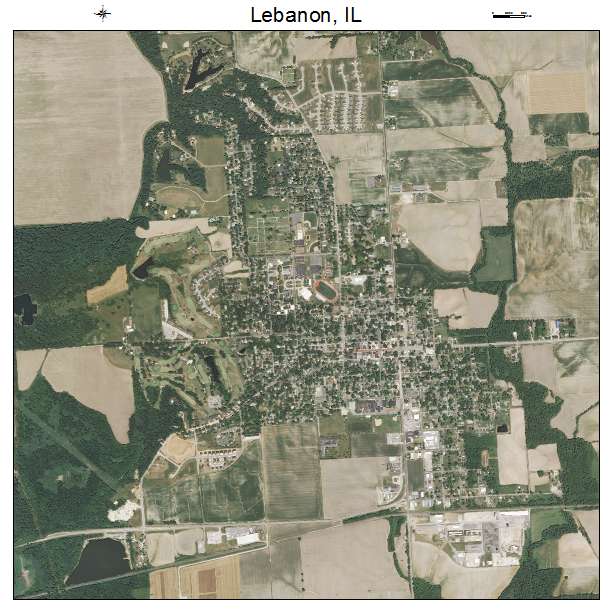 Lebanon, IL air photo map