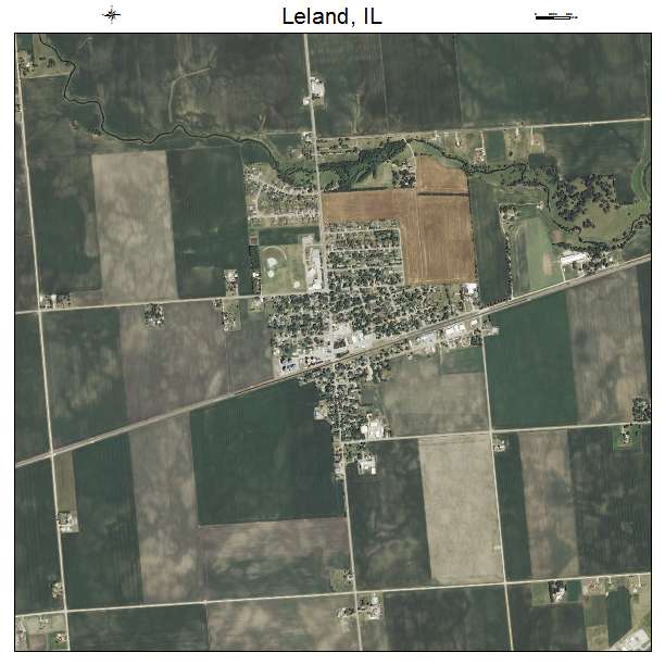Leland, IL air photo map