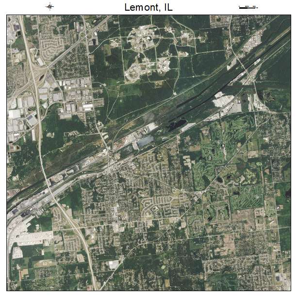 Lemont, IL air photo map