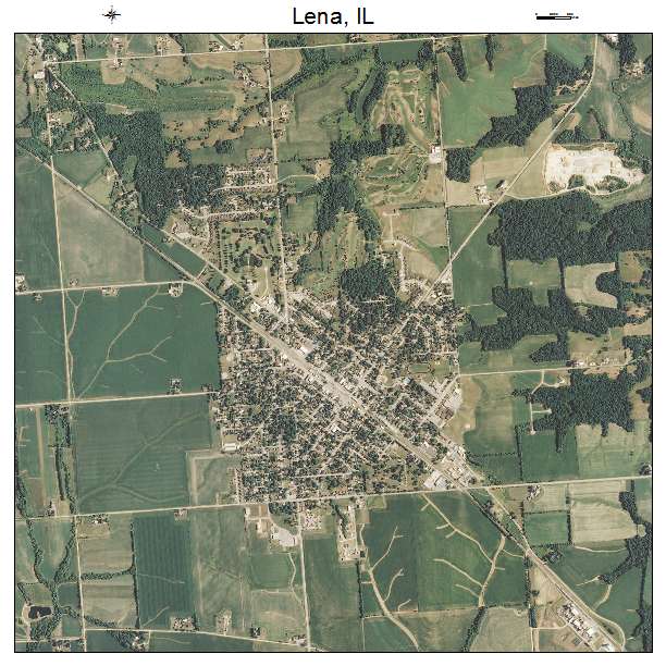 Lena, IL air photo map