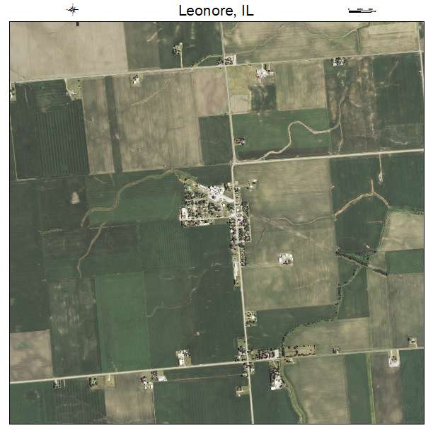 Leonore, IL air photo map