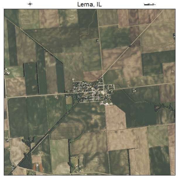 Lerna, IL air photo map