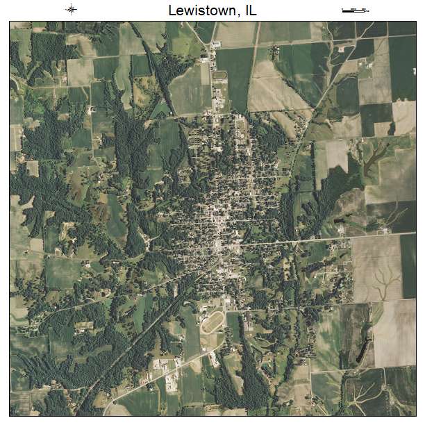 Lewistown, IL air photo map