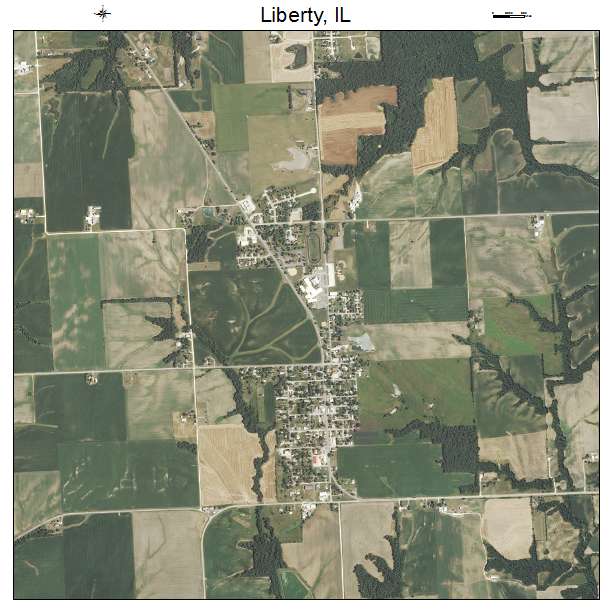 Liberty, IL air photo map