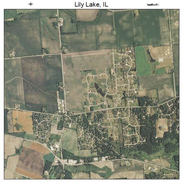 Lily Lake, IL air photo map