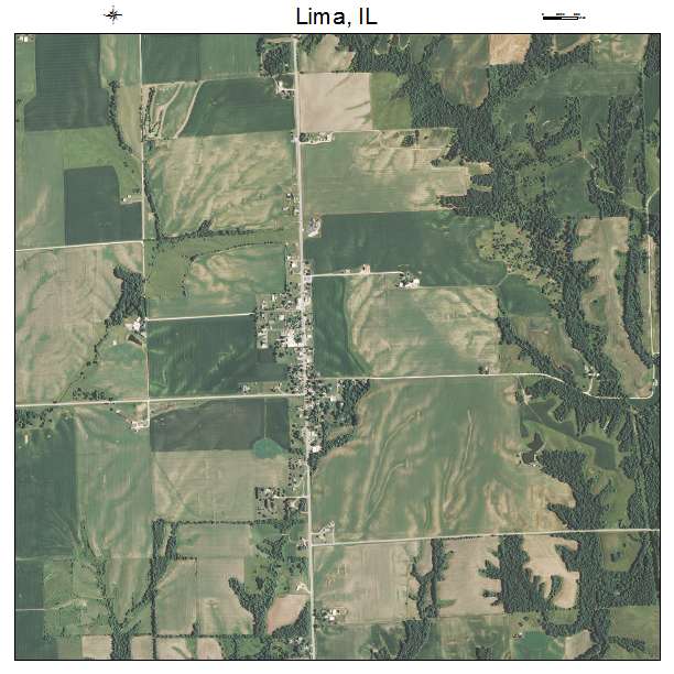 Lima, IL air photo map