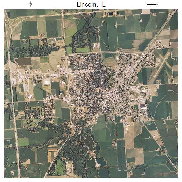 Lincoln, IL air photo map