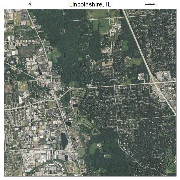 Lincolnshire, IL air photo map