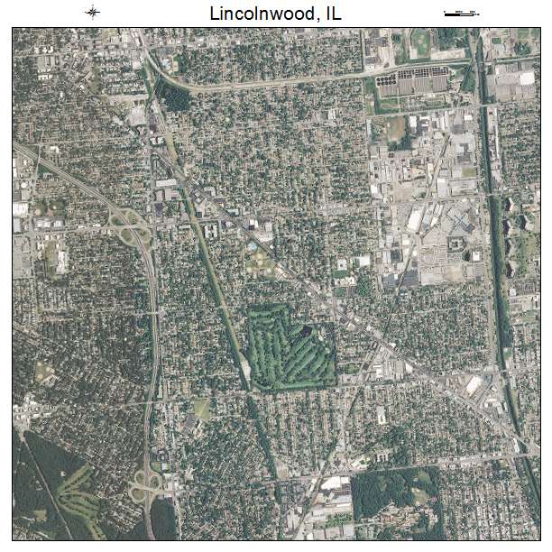Lincolnwood, IL air photo map