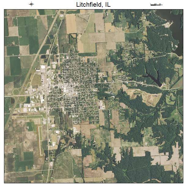 Litchfield, IL air photo map
