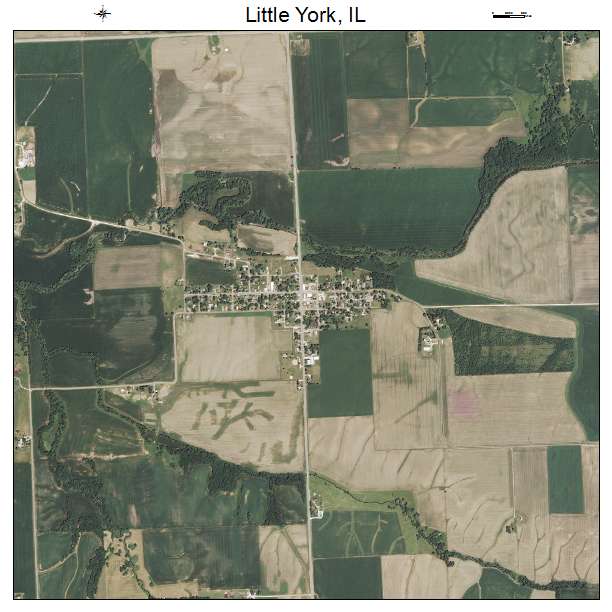 Little York, IL air photo map