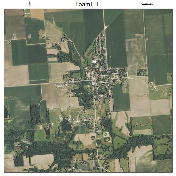 Loami, IL air photo map