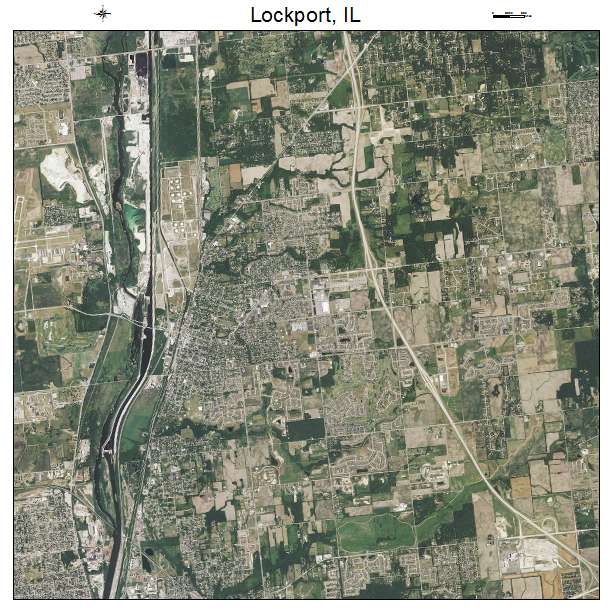 Lockport, IL air photo map