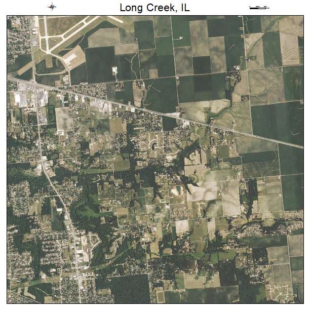 Long Creek, IL air photo map