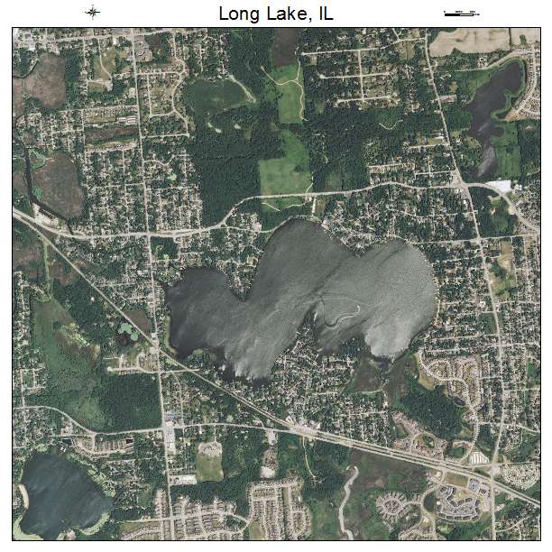 Long Lake, IL air photo map