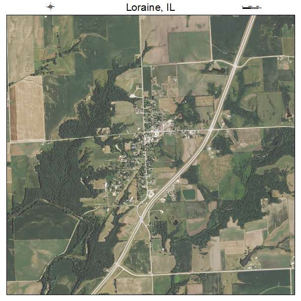 Loraine, IL air photo map