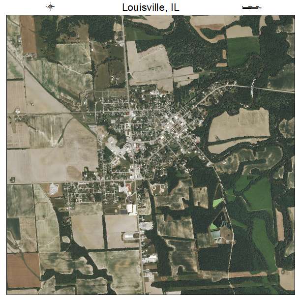 Louisville, IL air photo map