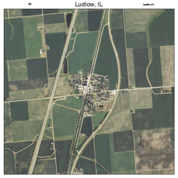 Ludlow, IL air photo map