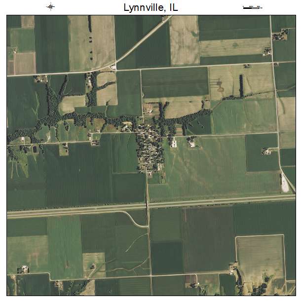 Lynnville, IL air photo map