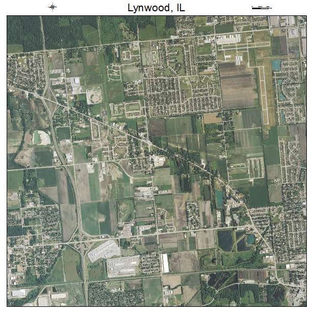 Lynwood, IL air photo map
