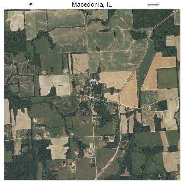 Macedonia, IL air photo map