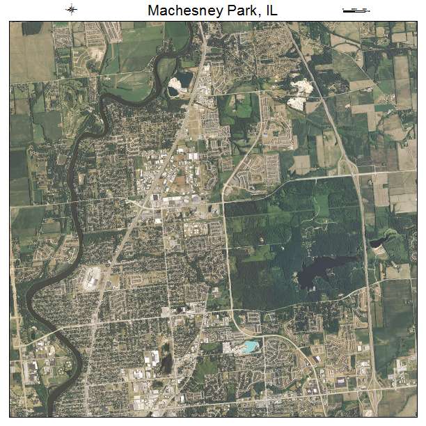 Machesney Park, IL air photo map