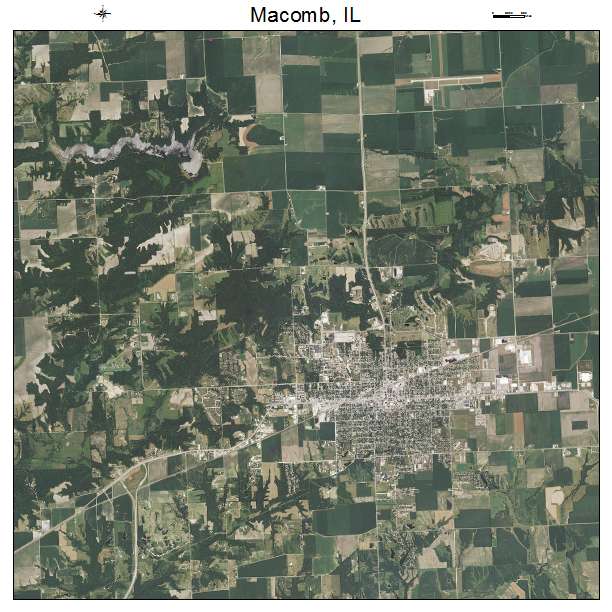 Macomb, IL air photo map