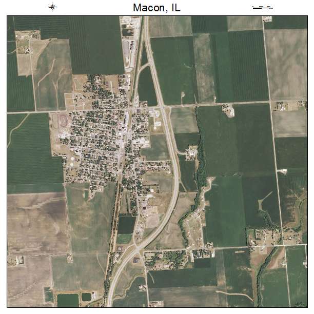 Macon, IL air photo map